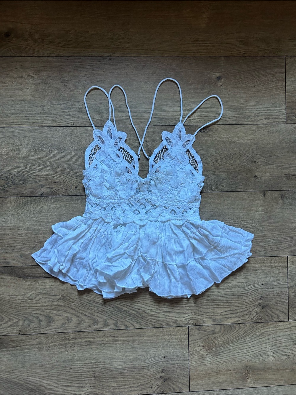 Free People White Lace Cami